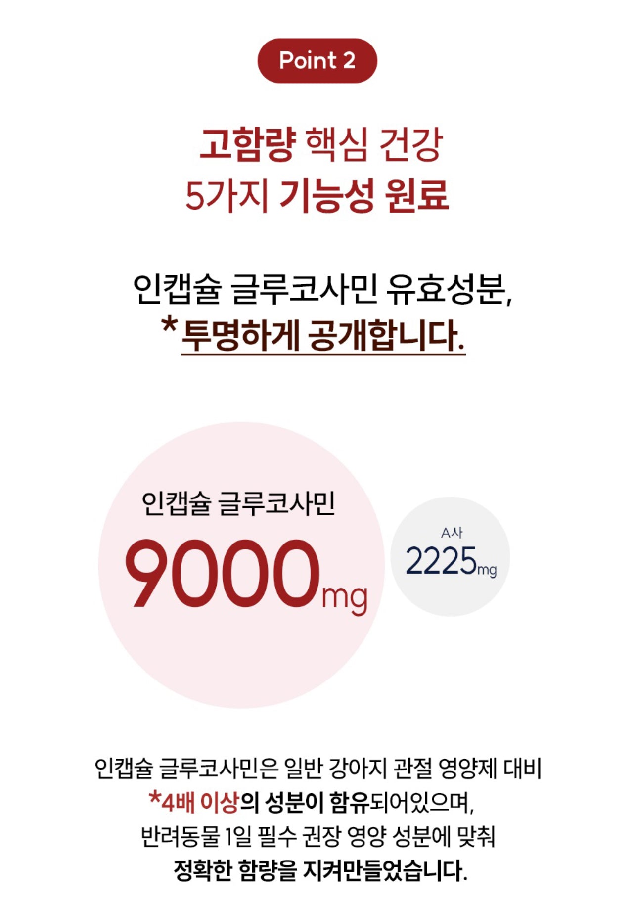 페노비스 인캡슐 강아지 관절 영양제 글루코사민 9000mg 슬개골&관절강화 90g 글루코사민, 뼈/관절강화