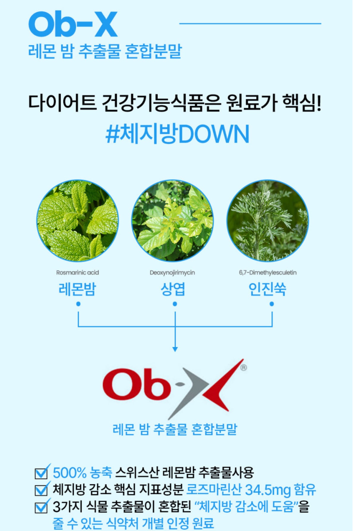 Fitany Ob-X 레몬밤 팻킬 슬림샷 제니스칼(분말) 2개월치(4box)