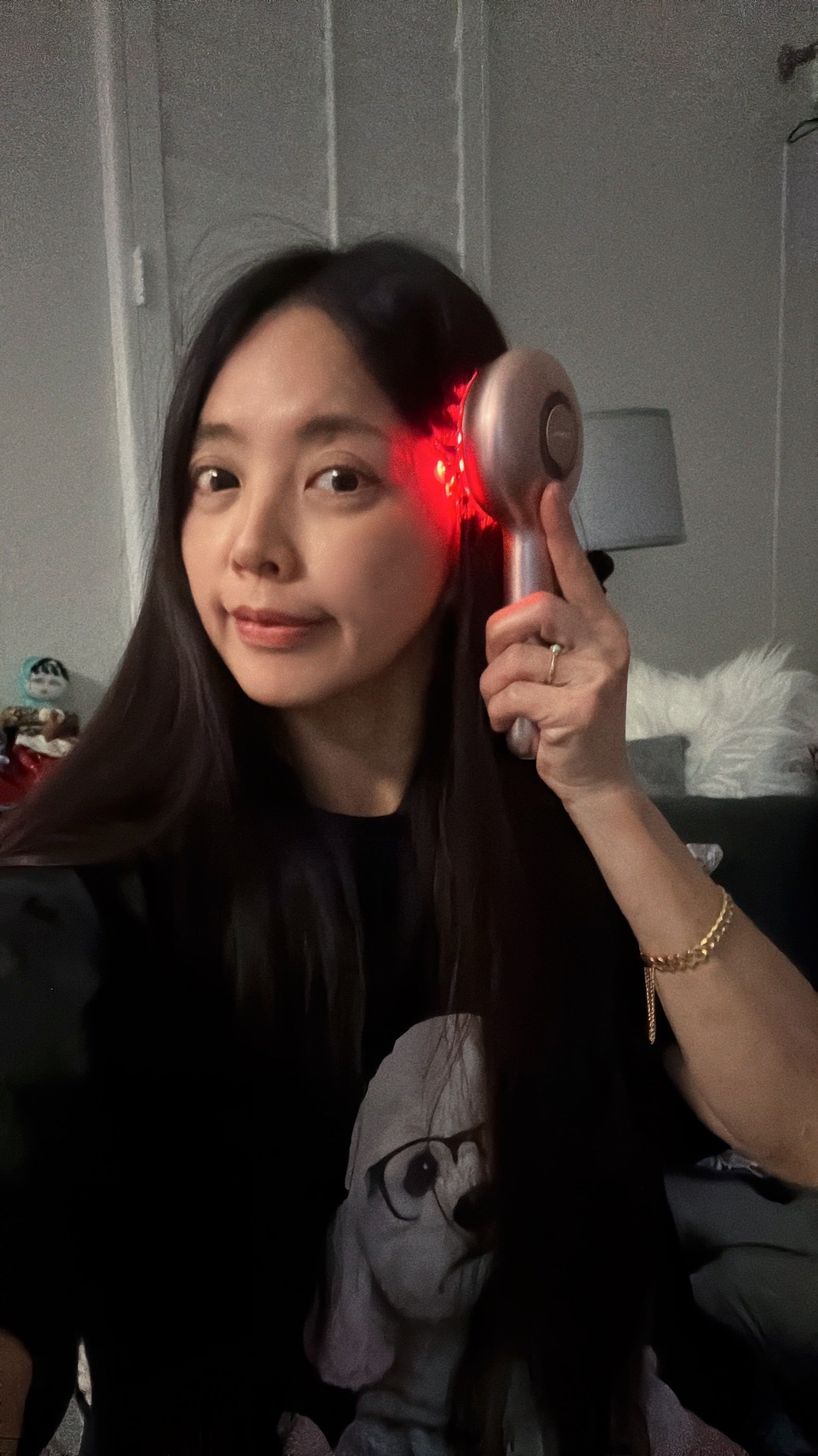 두피마사지기 루제라 레드빔 클리닉급 광선 홈케어 근적외선 LED EMS 두피클렌징 윤곽리프팅 두피관리