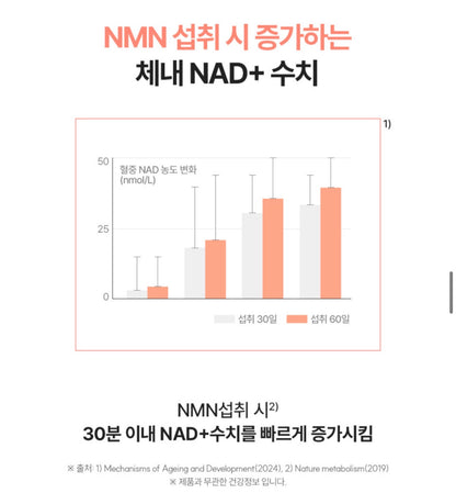 [5박스 140정]피타니 효모발효 좀비세포 고순도 에버 엔엠엔 피부 역노화 동안세포 고함량 NMN