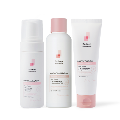 닥터딥 아크파 트러블 3종 SET (클렌징+토너+로션) 여드름, 복합성, 민감성 피부