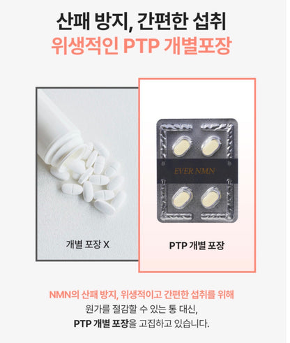 [5박스 140정]피타니 효모발효 좀비세포 고순도 에버 엔엠엔 피부 역노화 동안세포 고함량 NMN