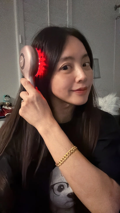 두피마사지기 루제라 레드빔 클리닉급 광선 홈케어 근적외선 LED EMS 두피클렌징 윤곽리프팅 두피관리