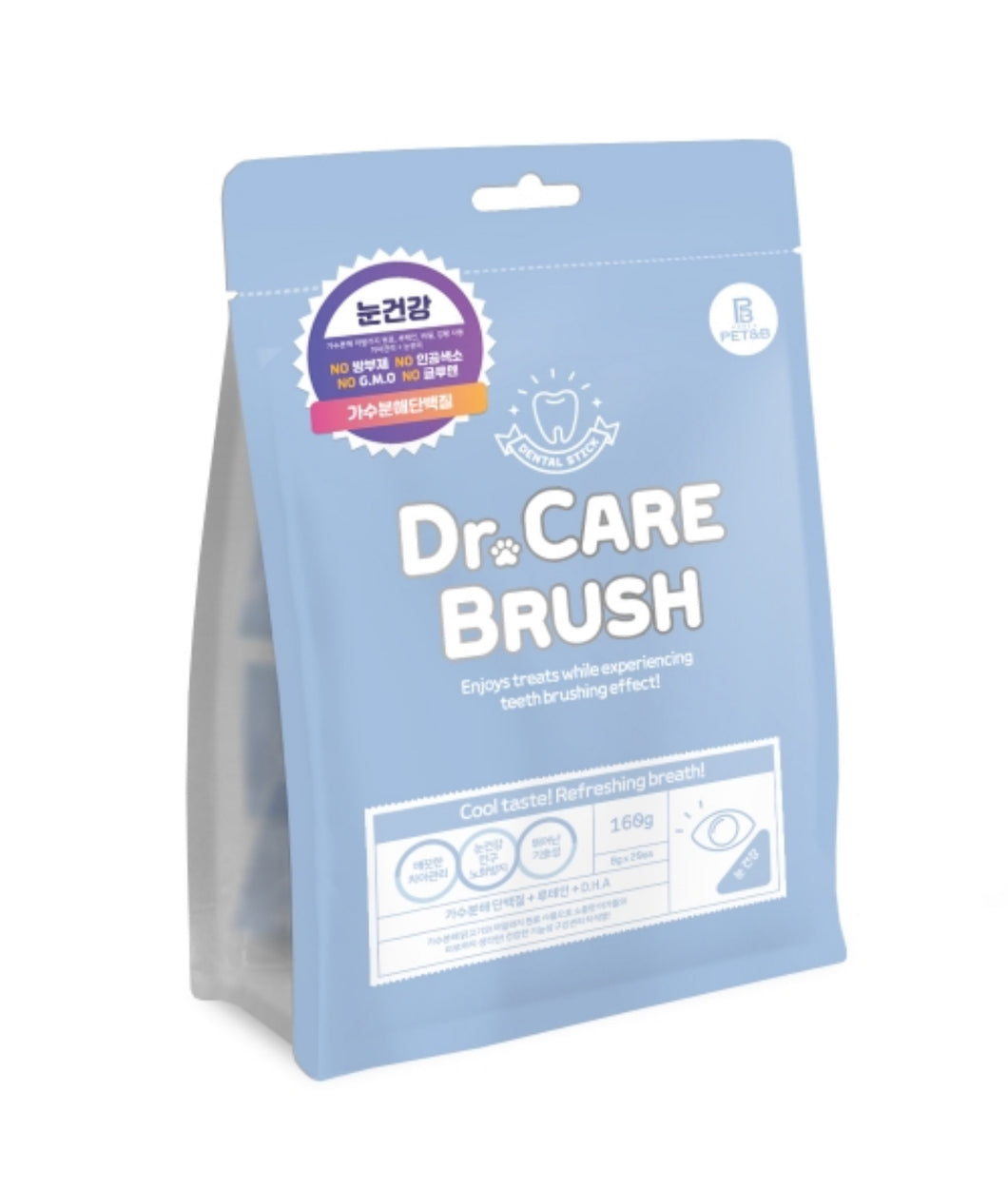 닥터케어브러쉬 눈건강 Natural Dental treats for dogs- eye care, Breath, Gums and Plaque made in Korea (1pack)