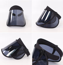 Görseli Galeri görüntüleyiciye yükleyin, 자외선차단모자 썬캡 99.9% UV 햇빛차단 투명 썬바이저 2개 (검정) Suncap, Solar visor hat 2sets (black)

