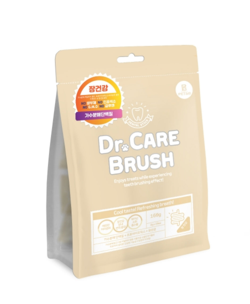 닥터케어브러쉬 장건강 Natural Dental treats for dogs- Digestion care, Breath, Gums and Plaque made in Korea (1pack)