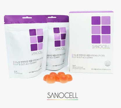 사노셀 컷앤아웃 애플사이다비니거 구미 4box (Cut&amp;Out Apple Cider Vinegar GUMMY)